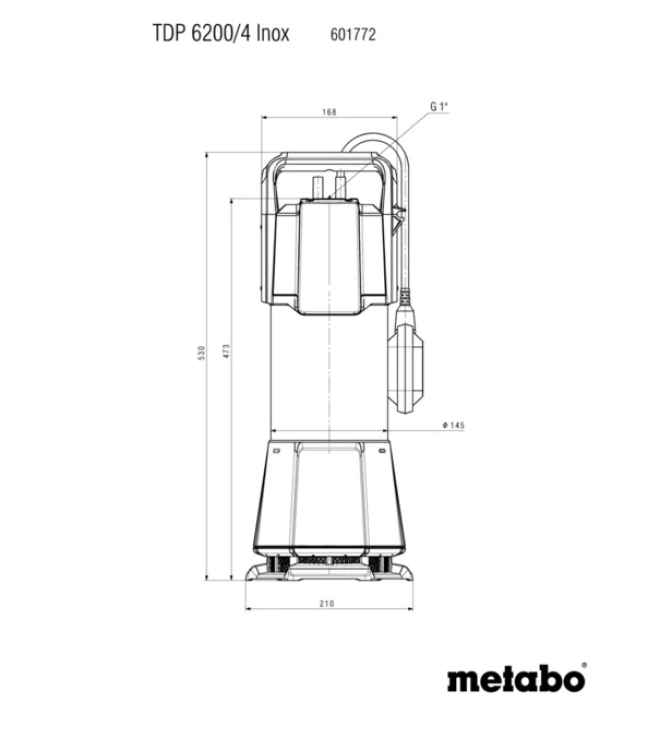 Metabo Tauchdruckpumpe TDP 6200/4 Inox mit Überlastschutz (601772000)